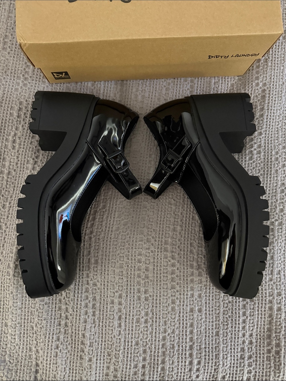 Dirty Laundry "Oh Boy" Black Patent Platform Mary Janes [SG] - Picture 3 of 7